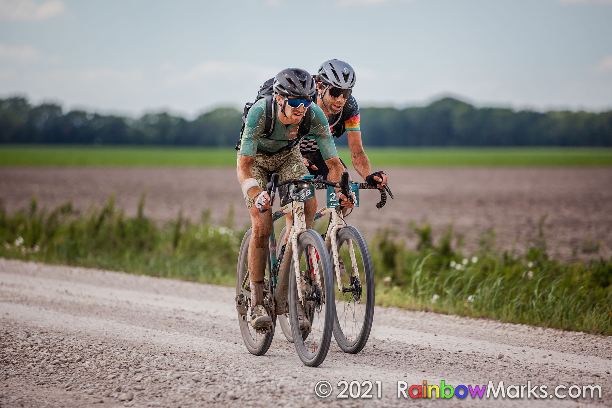 Ian Boswell and Laurens ten Dam at Unbound Gravel 200