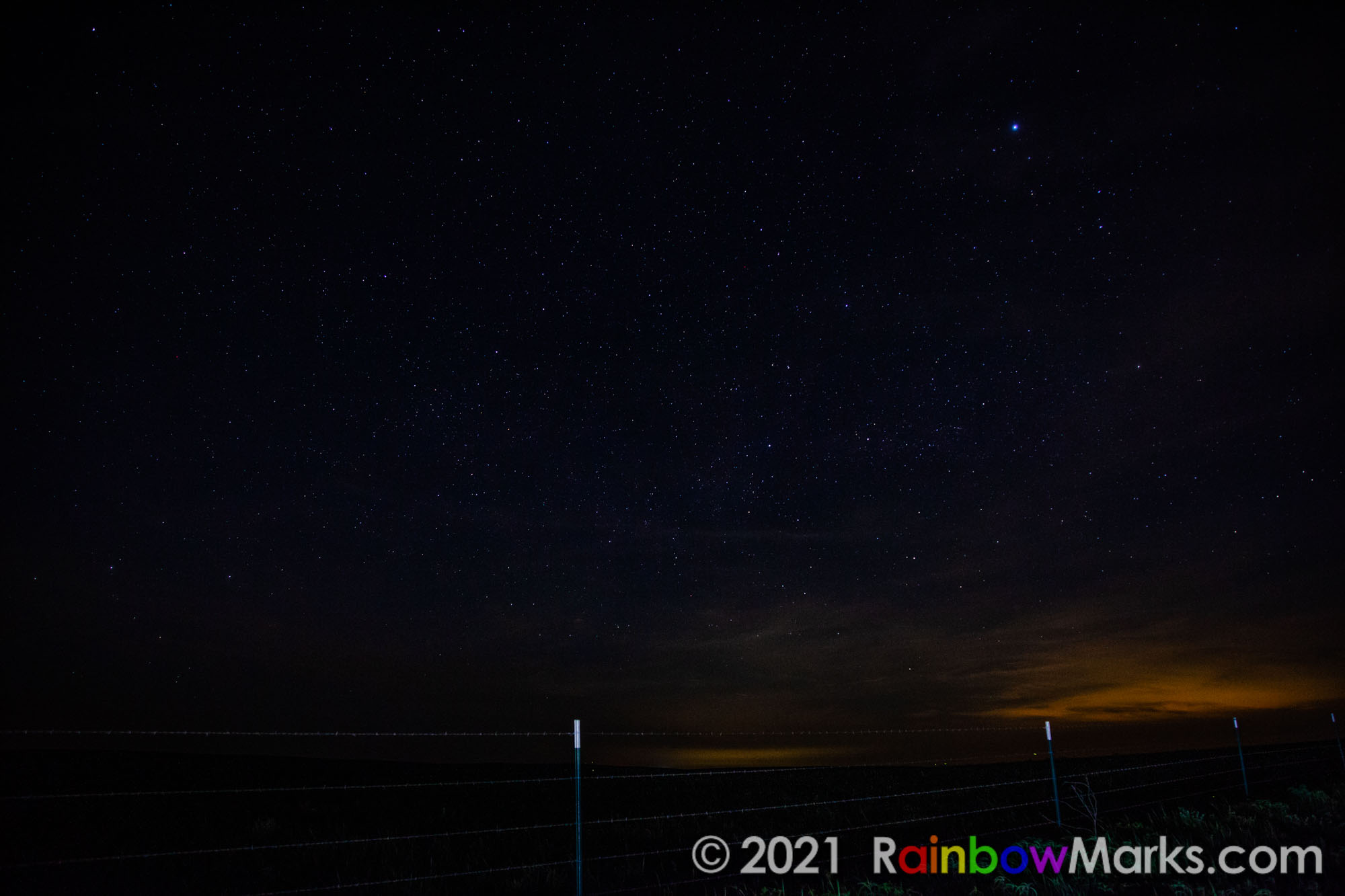 The Night Sky over Unbound Gravel